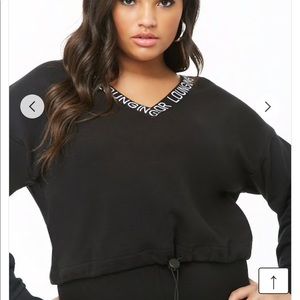 Plus Size For Lounging Graphic Sweatshirt
